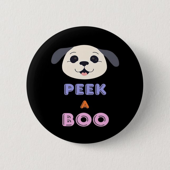 Chapa Redonda De 5 Cm Peekaboo Basic Design (Anverso)