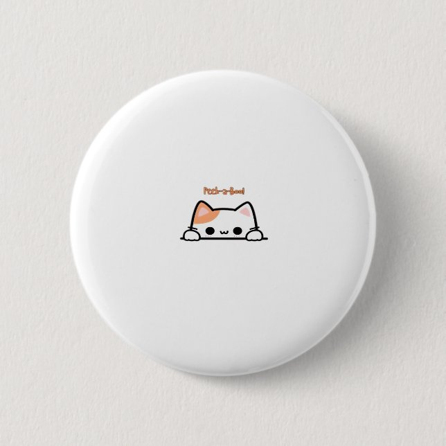 Chapa Redonda De 5 Cm ¡Peekaboo! - Diseño clásico para Halloween (Anverso)
