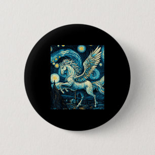 Chapa Redonda De 5 Cm Pegasus Bajo El Cielo De La Noche Starry Christm G