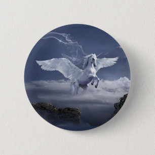 Chapa Redonda De 5 Cm Pegasus en vuelo