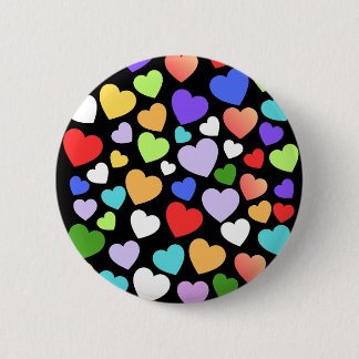 Chapa Redonda De 5 Cm Pegatina de corazón colorido