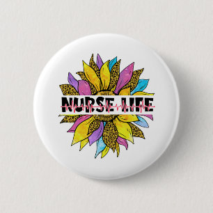 Chapa Redonda De 5 Cm Pegatina de Enfermería