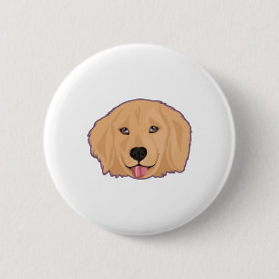 Chapa Redonda De 5 Cm Pegatina de Golden Retriever