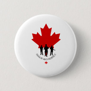 Chapa Redonda De 5 Cm Pegatina de veterano militar canadiense