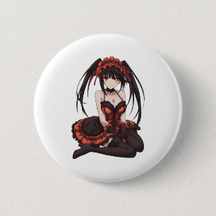 Chapa Redonda De 5 Cm Pegatina de Waifu Kurumi Tokisaki