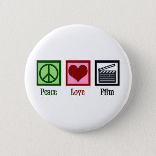 Chapa Redonda De 5 Cm Película de amor por la paz