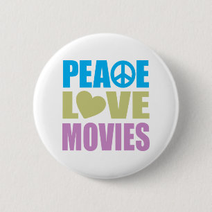 Chapa Redonda De 5 Cm Películas del amor de la paz