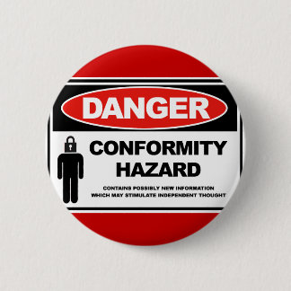 Chapa Redonda De 5 Cm Peligro de la conformidad del peligro