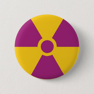 Chapa Redonda De 5 Cm Peligro radiactivo