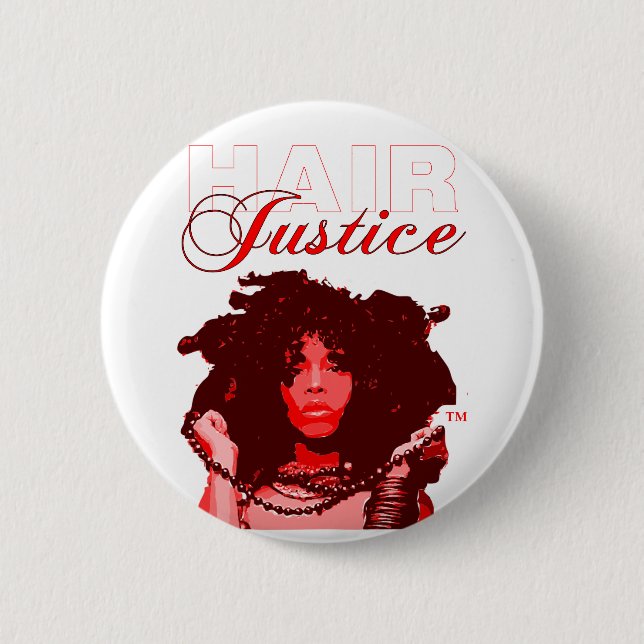 Chapa Redonda De 5 Cm Pelo natural: HairJustice (Anverso)