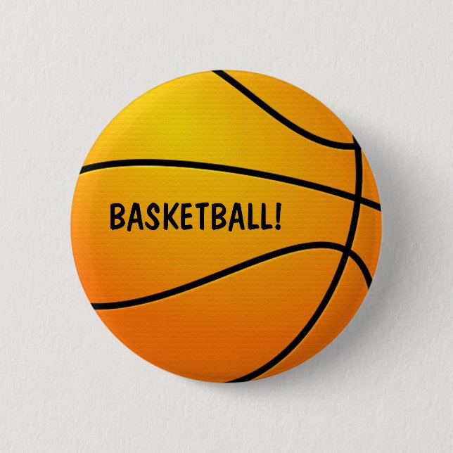 Chapa Redonda De 5 Cm PELOTA DE BALONCESTO! Chapa (Anverso)