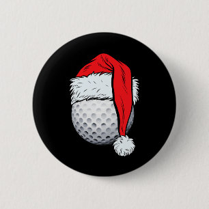 Chapa Redonda De 5 Cm Pelota de Golf de Navidad Sombrero de Santa Golfea