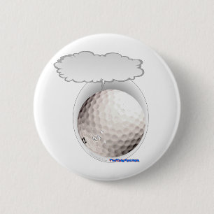 Chapa Redonda De 5 Cm Pelota de golf que habla