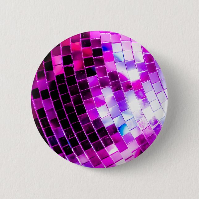 Chapa Redonda De 5 Cm Pelota morada disco (Anverso)