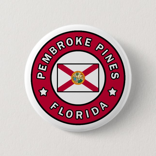 Chapa Redonda De 5 Cm Pembroke Pines Florida (Anverso)