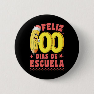 Chapa Redonda De 5 Cm Pencil Feliz 100 Dias De Escuela Groovy 100 días S