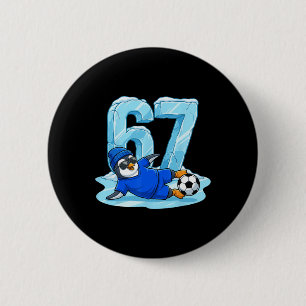 Chapa Redonda De 5 Cm Penguin Fútbol 67 Resbaladilla de Hielo Divertidos