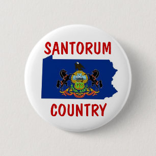 Chapa Redonda De 5 Cm Pennsylvania para Santorum