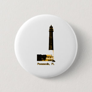Chapa Redonda De 5 Cm Pensacola FL Lighthouse Gold El MUSEO Zazzle Gif