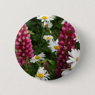 Chapa Redonda De 5 Cm Pensamiento en usted flores florales