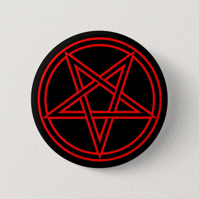 Chapa Redonda De 5 Cm Pentagram (Anverso)