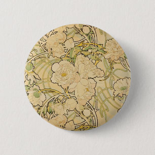 Chapa Redonda De 5 Cm Peonies 1897