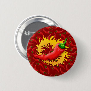 Chapa Redonda De 5 Cm Pepper with flame