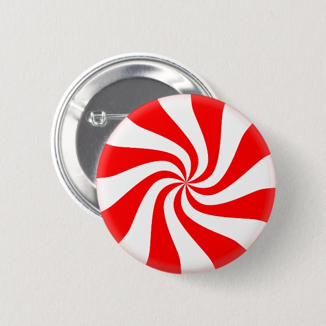 Chapa Redonda De 5 Cm Peppermint Candy (Anverso y reverso)