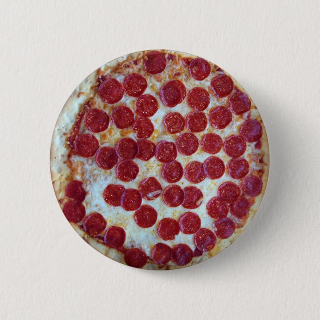 Chapa Redonda De 5 Cm Pepperoni Pizza (Anverso)