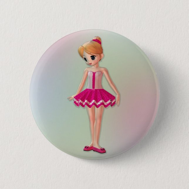 Chapa Redonda De 5 Cm Pequeña bailarina (Anverso)