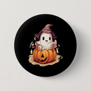 Chapa Redonda De 5 Cm Pequeña fiesta de Halloween