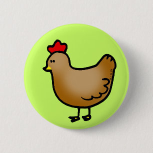 Chapa Redonda De 5 Cm Pequeña gallina