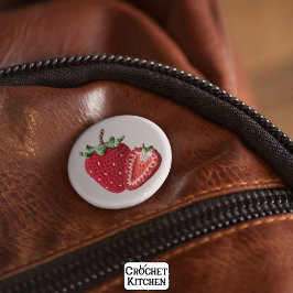 Chapa Redonda De 5 Cm Pequeña Moda Mínima De Granito Rosa Crochet Fresa