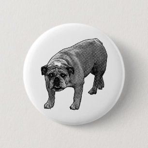 Chapa Redonda De 5 Cm Pequeño Bulldog de chispa