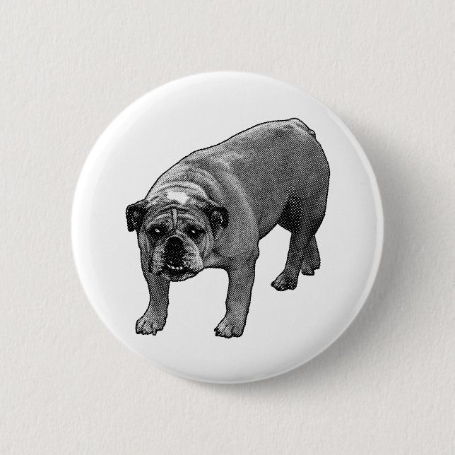 Chapa Redonda De 5 Cm Pequeño Bulldog de chispa (Anverso)