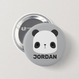 Chapa Redonda De 5 Cm Pequeño oso oso panda con nombre personalizado