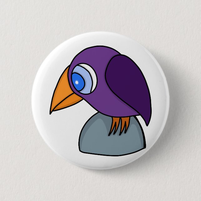 Chapa Redonda De 5 Cm Pequeño pájaro (Anverso)