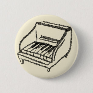 Chapa Redonda De 5 Cm pequeño piano