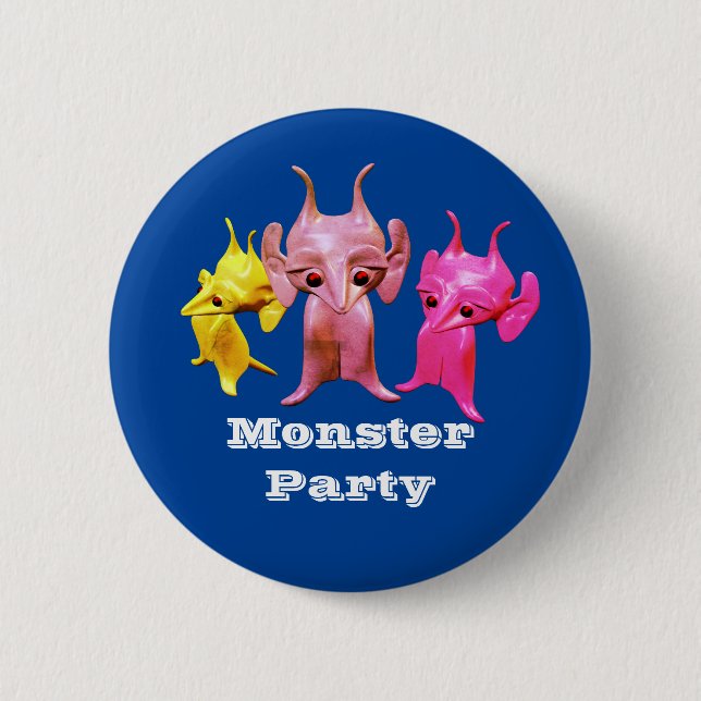 Chapa Redonda De 5 Cm Pequeños martianos, personalizados para los niños. (Anverso)