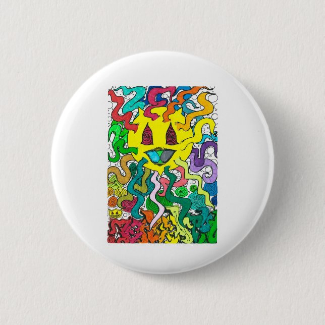 Chapa Redonda De 5 Cm Percentum Sun - Percentum Designs (Anverso)