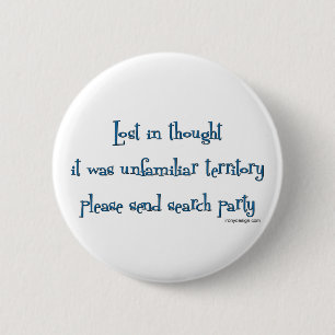 Chapa Redonda De 5 Cm Perdido en pensamiento