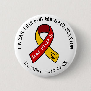 Chapa Redonda De 5 Cm Perdido por Covid Memorial Personalizado