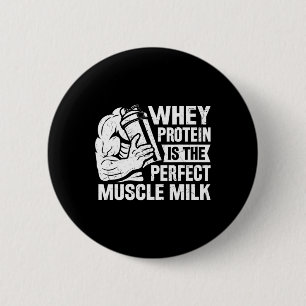 Chapa Redonda De 5 Cm Perfect Musk Milk Funny Protein Lover Cita Cuerpo
