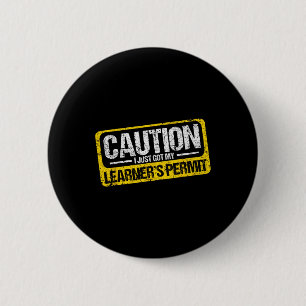 Chapa Redonda De 5 Cm Permiso de Aprendiz Camiseta para Conductor Novel