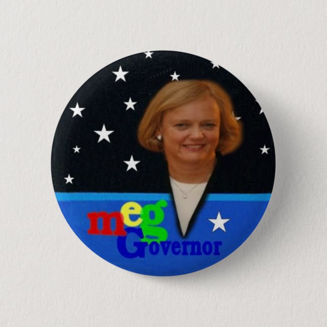 Chapa Redonda De 5 Cm Perno 2010 de Meg Whitman (Anverso)