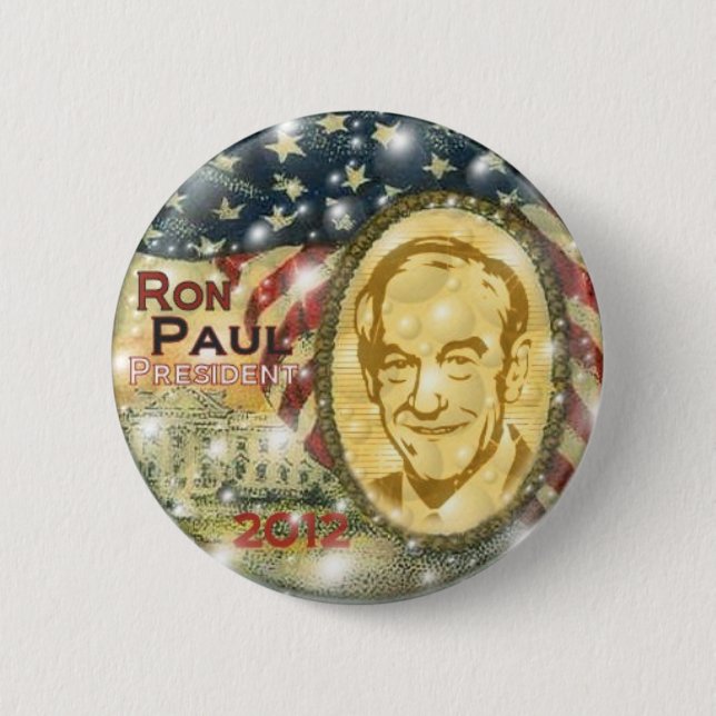 Chapa Redonda De 5 Cm Perno 2012 de Ron Paul (Anverso)