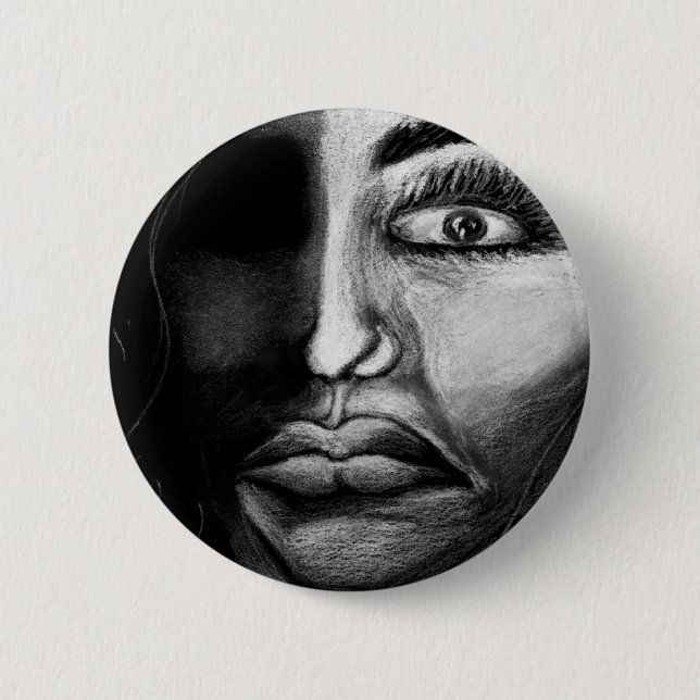 Chapa Redonda De 5 Cm Perno afectado del instinto (Anverso)