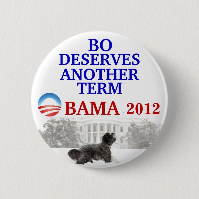 Chapa Redonda De 5 Cm Perno de BO Obama 2012 (Anverso)
