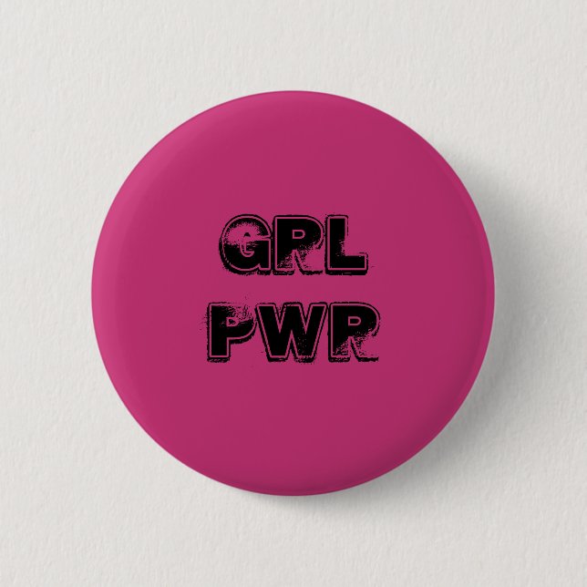 Chapa Redonda De 5 Cm Perno de GRL PWR (Anverso)