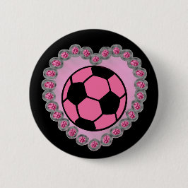 Chapa Redonda De 5 Cm Perno del balón de fútbol del encanto